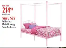 The Brick Dorel Home Whimsical Metal Canopy Twin Bed - Pink offer