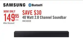 The Brick SAMSUNG 2.0 CH Dolby Digital 2.0 DTS 2.0 Soundbar with Built-In Subwoofer (HW-C400/ZC) offer