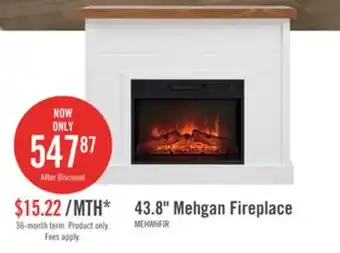 The Brick Mehgan 43.8 Modern Electric Fireplace - White & Brown Two Tone offer