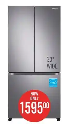 The Brick Samsung 33 17.5 Cu. Ft. Counter-Depth French-Door Refrigerator - Stainless Steel - RF18A5101SR/AA offer