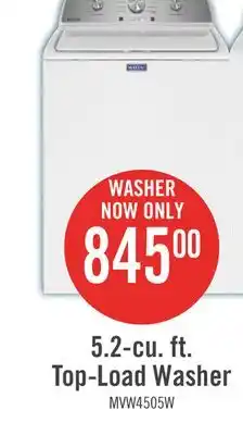 The Brick Maytag 5.2 Cu. Ft. Top-Load Washer - White - MVW4505MW offer