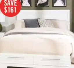 The Brick Olivia Platform Storage Bed with Headboard & Frame, Made in Canada, White - Full Size offer