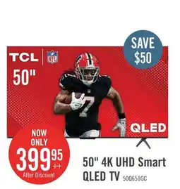 The Brick TCL 50 QLED Pro 4K UHD HDR Pro+ 60Hz Google Smart TV (50Q651G-CA) offer