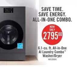 The Brick Samsung Bespoke 6.1 Cu. Ft. All-in-One AI Laundry Combo Washer/Dryer - WD53DBA900HZA1 offer