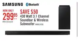 The Brick SAMSUNG 3.1 CH Dolby Digital 5.1 DTS Virtual:X Soundbar with Wireless Subwoofer (HW-B650/ZC) offer