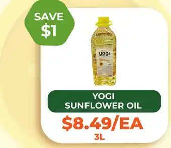 Food World Supermarket YOGI SUNFLOWER OIL offer