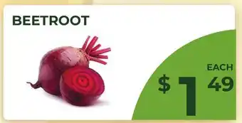 Food World Supermarket BEETROOT offer