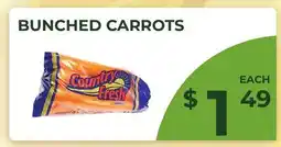 Food World Supermarket BUNCHED CARROTS offer