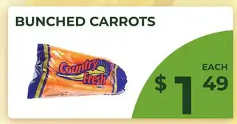 Food World Supermarket BUNCHED CARROTS offer