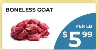 Food World Supermarket BONELESS GOAT offer