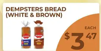 Food World Supermarket DEMPSTERS BREAD (WHITE & BROWN) offer