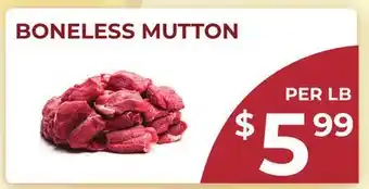 Food World Supermarket BONELESS MUTTON offer