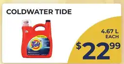 Food World Supermarket COLDWATER TIDE offer