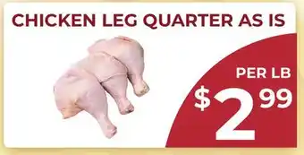 Food World Supermarket CHICKEN LEG QUARTER AS IS offer