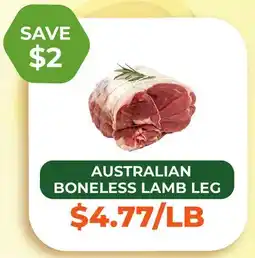 Food World Supermarket AUSTRALIAN BONELESS LAMB LEG offer