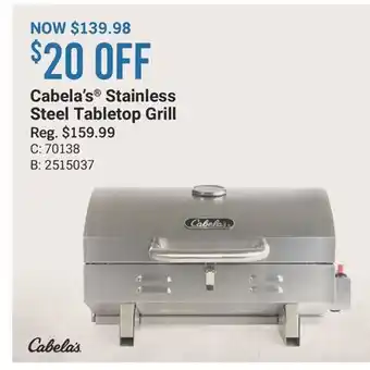 Cabela's Cabela's Stainless Steel Tabletop Grill offer