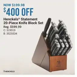 Cabela's Henckels Statement 20-Piece Knife Block Set offer