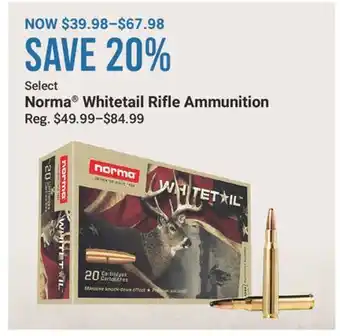 Cabela's Norma Whitetail Rifle Ammunition offer