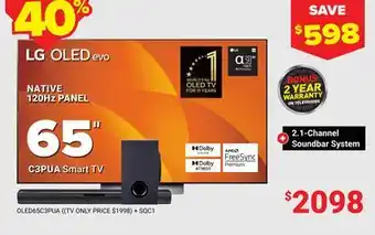 Visions Electronics LG OLED 65 C3PUA Smart TV offer