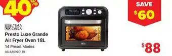 Visions Electronics Presto Luxe Grande Air Fryer Oven 18L offer