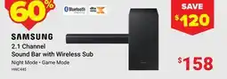 Visions Electronics Samsung 2.1 Channel Sound Bar with Wireless Sub offer