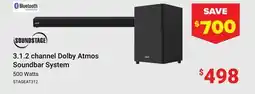 Visions Electronics 3.1.2 channel Dolby Atmos Soundbar System offer