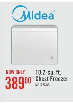 The Brick Midea 10.2 Cu. Ft. Chest Freezer MC102SWAR0RC1 offer
