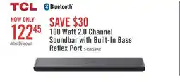 The Brick TCL 2.0 CH Bluetooth Dolby Atmos DTS Virtual:X Soundbar (S45H) offer