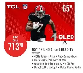 The Brick TCL 65 QLED Pro 4K UHD HDR Pro+ 60Hz Google Smart TV (65Q651G-CA) offer