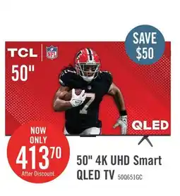 The Brick TCL 50 QLED Pro 4K UHD HDR Pro+ 60Hz Google Smart TV (50Q651G-CA) offer