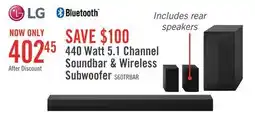 The Brick LG 5.1 CH Bluetooth Dolby Digital Soundbar with Rear Speakers and Wireless Subwoofer (S60TR.ACANLLK) offer