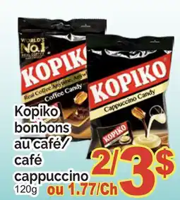 T&T Supermarket KOPIKO BONBONS AU CAFÉ/ CAFÉ CAPPUCCINO 120G offer