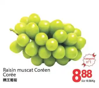 T&T Supermarket RAISIN MUSCAT CORÉEN CORÉEN offer