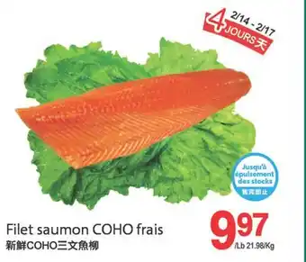 T&T Supermarket FILET SAUMON COHO FRAIS offer