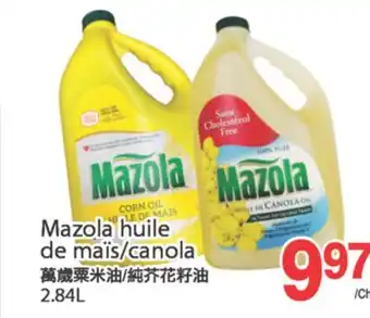 T&T Supermarket MAZOLA HUILE DE MAIS CANOLA, 2.84 L offer