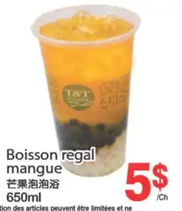 T&T Supermarket BOISSON REGAL MANUGE, 650 ML offer