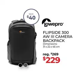 Gosselin Photo Lowepro FLIPSIDE 300 AW III CAMERA BACKPACK offer