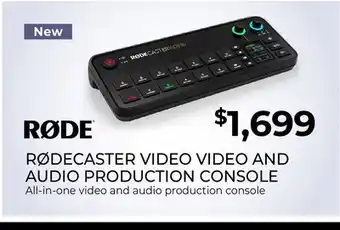 Gosselin Photo RØDECASTER VIDEO VIDEO AND AUDIO PRODUCTION CONSOLE offer