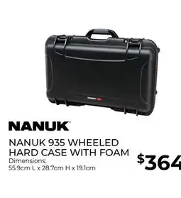 Gosselin Photo NANUK 935 WHEELED HARD CASE WITH FOAM offer