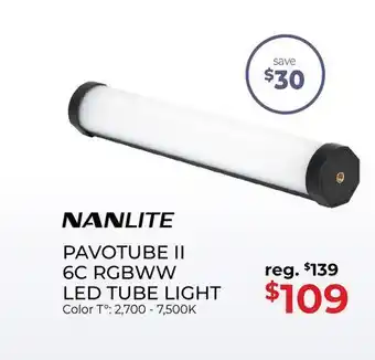 Gosselin Photo NANLITE PAVOTUBE II 6C RGBWW LED TUBE LIGHT offer