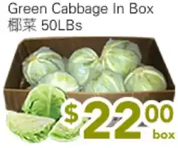 Ample Food Market Green Cabbage In Box offer