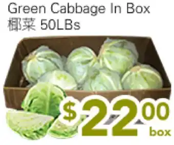 Ample Food Market Green Cabbage In Box offer