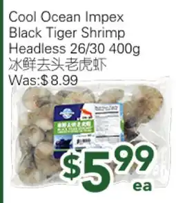 Ample Food Market Cool Ocean Impex Black Tiger Shrimp Headless offer