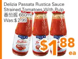 Ample Food Market Delizia Passata Rustica Sauce Strained Tomatoes With Pulp offer