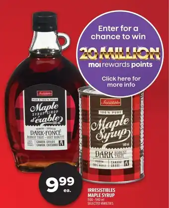 Metro Irresistibles maple syrup offer