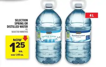 Metro Selection spring or distilled water offer