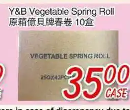 Foody Mart Y&B Vegetable Spring Roll offer