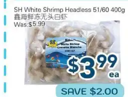 Oceans Fresh Food Market SH White Shrimp Headless 51/60 offer