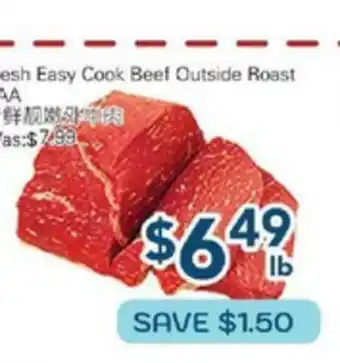 Oceans Fresh Food Market Fresh Easy Cook Beef Outside Roast AAA offer