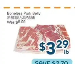 Oceans Fresh Food Market Boneless Pork Belly offer